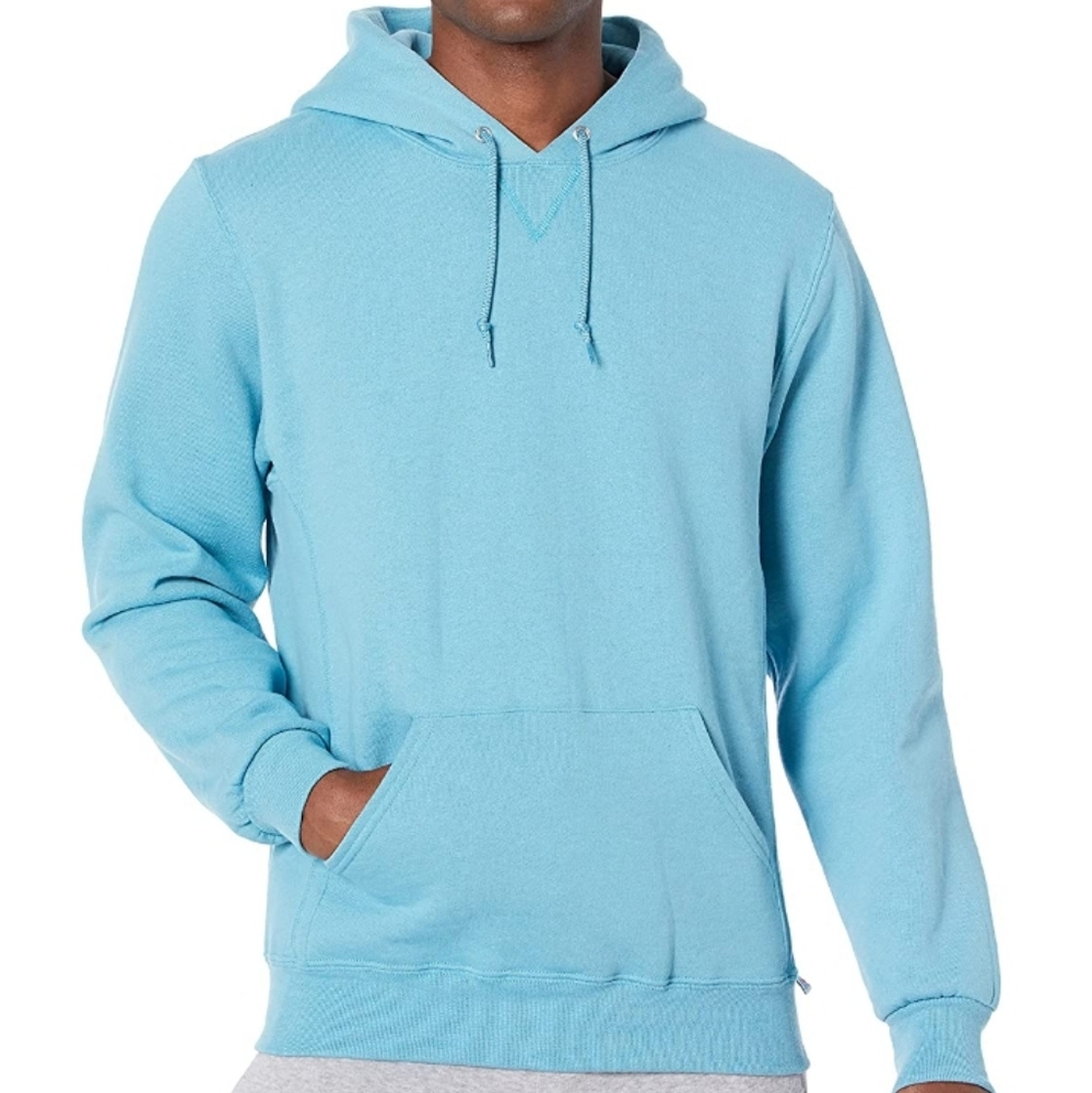 🌼Unisex Blue Dri-Power Fleece Hoodies Cotton Blend Relaxed Fit - Picture 2 of 6